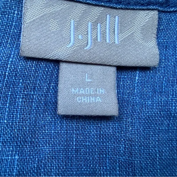 J. Jill Blue Button-Front Blouse - Picture 7 of 8